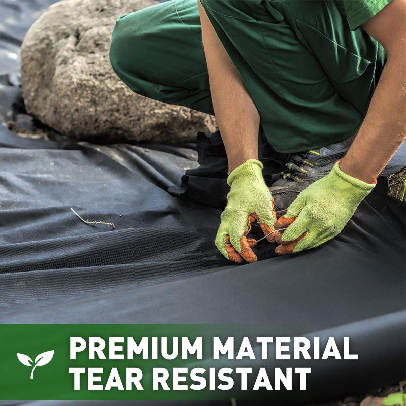 HOOPLE 3ftx180ft Heavy Duty Weed Barrier Landscape Fabric, Non Woven Geotextile Fabric for Weed Control, Driveways & Gardens | Commercial Grade Ground Cover with High Permeability, Cut to Size by Yard - Image 5